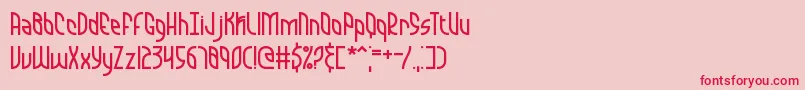 Weitere Informationen zur Quaranti-Schriftart Quaranti-Schriftart – Rote Schriften auf rosa Hintergrund