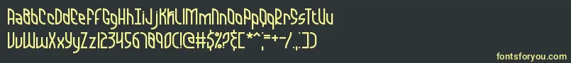 Quaranti Font – Yellow Fonts on Black Background