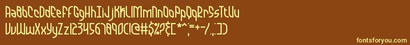 Quaranti Font – Yellow Fonts on Brown Background