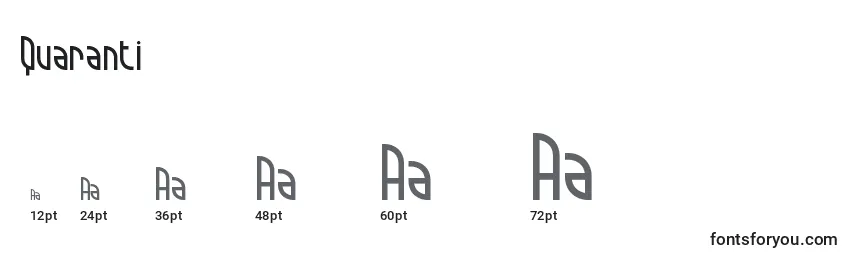 Quaranti Font Sizes