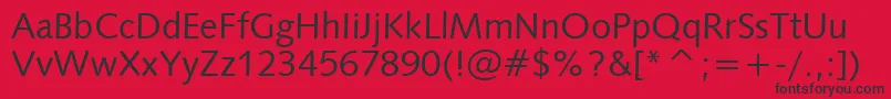 Humanist531Bt Font – Black Fonts on Red Background