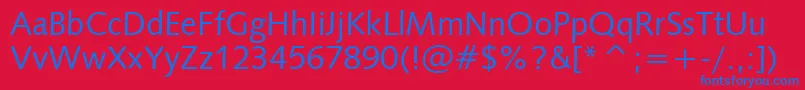 Humanist531Bt Font – Blue Fonts on Red Background