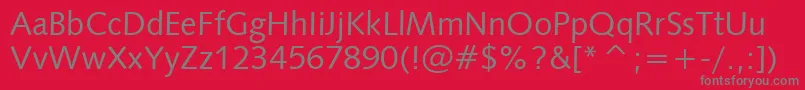 Humanist531Bt Font – Gray Fonts on Red Background