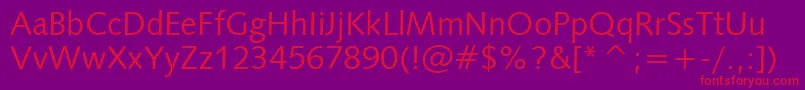 Humanist531Bt Font – Red Fonts on Purple Background