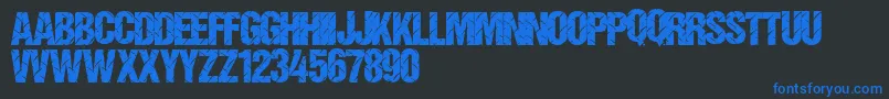 Diamondplate Font – Blue Fonts on Black Background