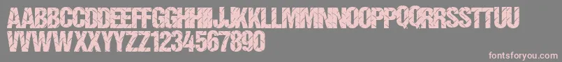 Diamondplate-Schriftart – Rosa Schriften auf grauem Hintergrund