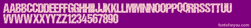 Diamondplate-Schriftart – Rosa Schriften auf violettem Hintergrund