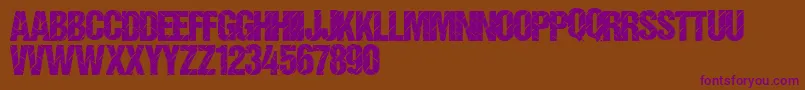 Diamondplate Font – Purple Fonts on Brown Background