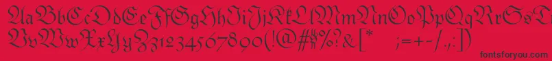 Monarchiaswash Font – Black Fonts on Red Background