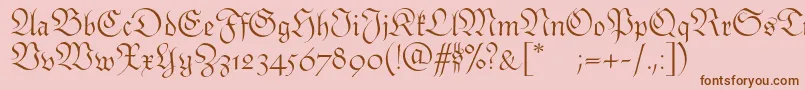 Monarchiaswash Font – Brown Fonts on Pink Background