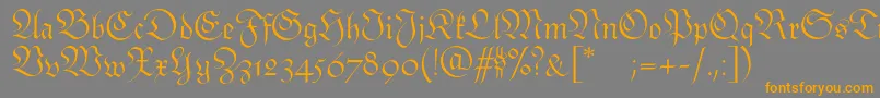Monarchiaswash Font – Orange Fonts on Gray Background