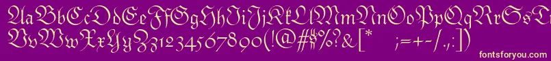 Monarchiaswash Font – Yellow Fonts on Purple Background