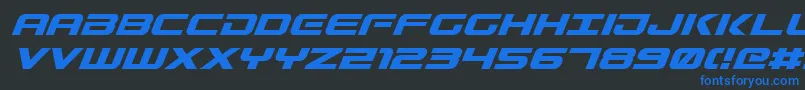 More about GunshipItalic Font GunshipItalic Font – Blue Fonts on Black Background