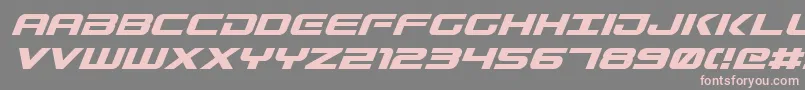 GunshipItalic Font – Pink Fonts on Gray Background