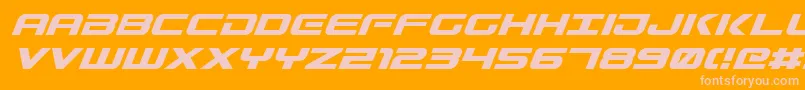 fuente GunshipItalic – Fuentes Rosadas Sobre Fondo Naranja