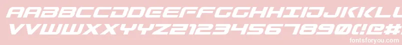 GunshipItalic Font – White Fonts on Pink Background
