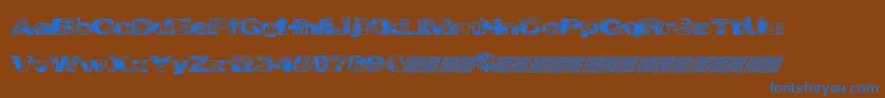 Cityvetica Font – Blue Fonts on Brown Background