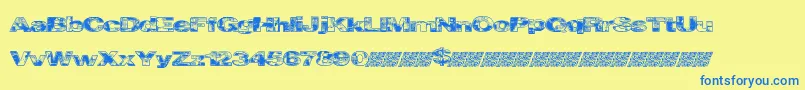 Cityvetica Font – Blue Fonts on Yellow Background
