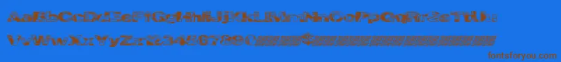 Cityvetica Font – Brown Fonts on Blue Background