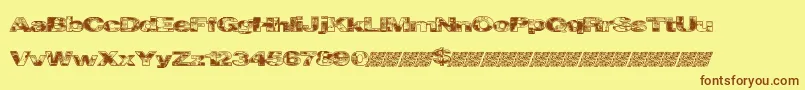 Cityvetica Font – Brown Fonts on Yellow Background