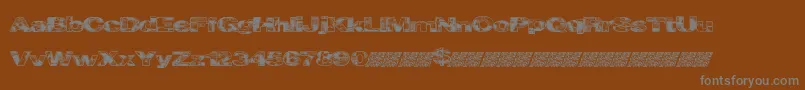 フォントCityvetica – 茶色の背景に灰色の文字