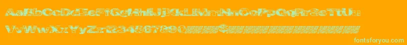 Cityvetica Font – Green Fonts on Orange Background
