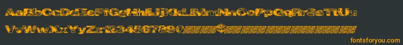 フォントCityvetica – 黒い背景にオレンジの文字
