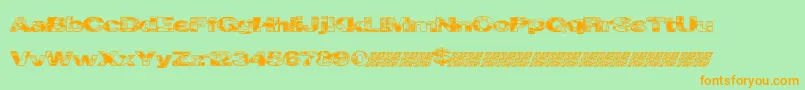 Cityvetica Font – Orange Fonts on Green Background