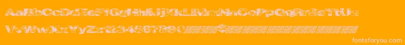 Cityvetica-Schriftart – Rosa Schriften auf orangefarbenem Hintergrund