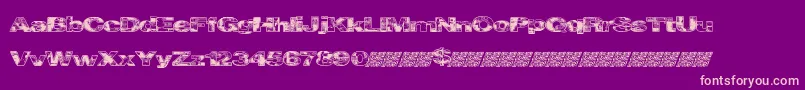 Cityvetica-Schriftart – Rosa Schriften auf violettem Hintergrund
