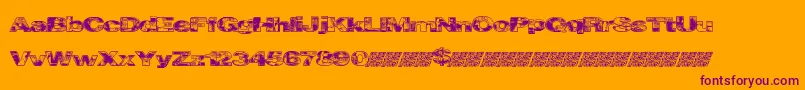 Cityvetica Font – Purple Fonts on Orange Background