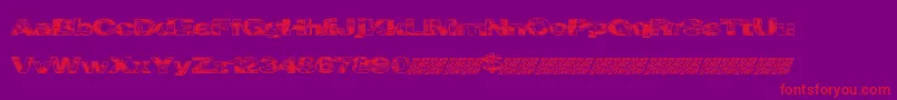 Fonte Cityvetica – fontes vermelhas em um fundo violeta