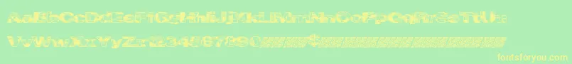 Cityvetica Font – Yellow Fonts on Green Background