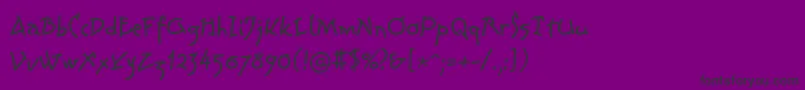 LinotypeColibriRegular-fontti – mustat fontit violetilla taustalla