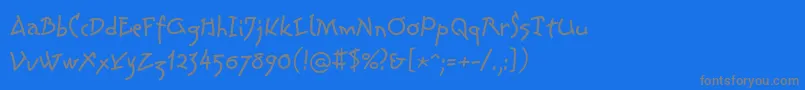 Czcionka LinotypeColibriRegular – szare czcionki na niebieskim tle