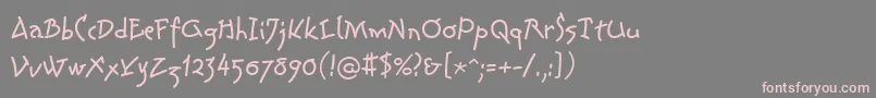 フォントLinotypeColibriRegular – 灰色の背景にピンクのフォント