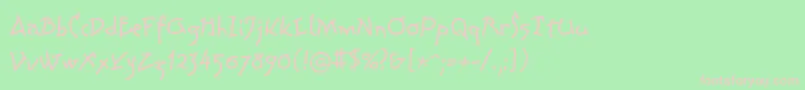 Шрифт LinotypeColibriRegular – розовые шрифты на зелёном фоне