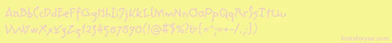 LinotypeColibriRegular Font – Pink Fonts on Yellow Background