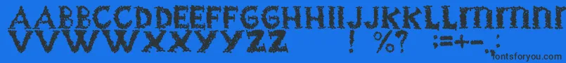 フォントBlackgrapesRegular – 黒い文字の青い背景