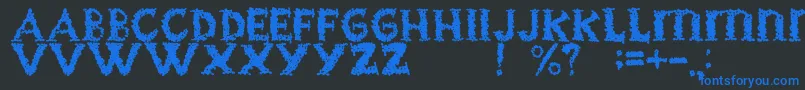 フォントBlackgrapesRegular – 黒い背景に青い文字