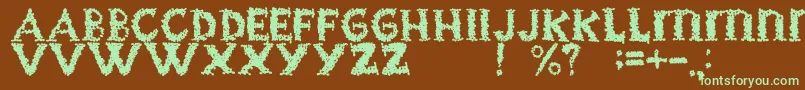 BlackgrapesRegular Font – Green Fonts on Brown Background