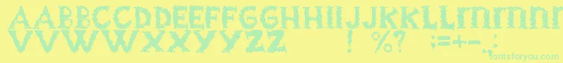 BlackgrapesRegular Font – Green Fonts on Yellow Background