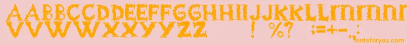 BlackgrapesRegular Font – Orange Fonts on Pink Background