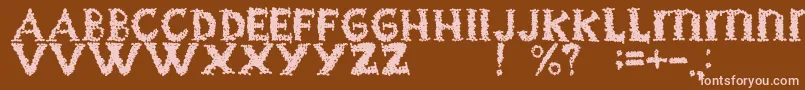 BlackgrapesRegular Font – Pink Fonts on Brown Background
