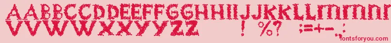 BlackgrapesRegular Font – Red Fonts on Pink Background