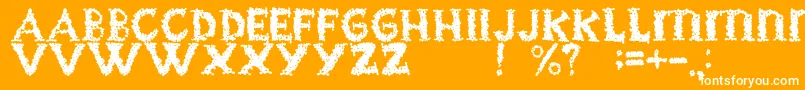 BlackgrapesRegular Font – White Fonts on Orange Background