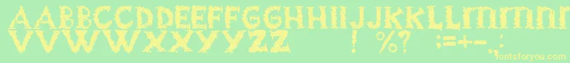 BlackgrapesRegular-fontti – keltaiset fontit vihreällä taustalla