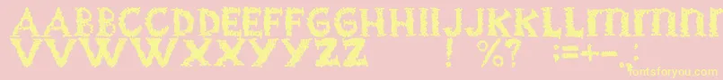 BlackgrapesRegular Font – Yellow Fonts on Pink Background