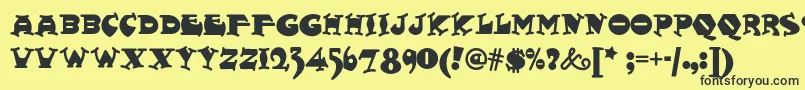 Fattysnaxnf Font – Black Fonts on Yellow Background