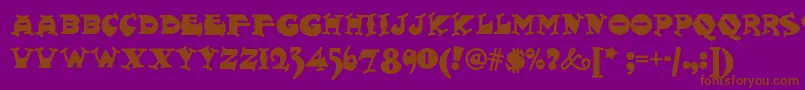 Fattysnaxnf Font – Brown Fonts on Purple Background